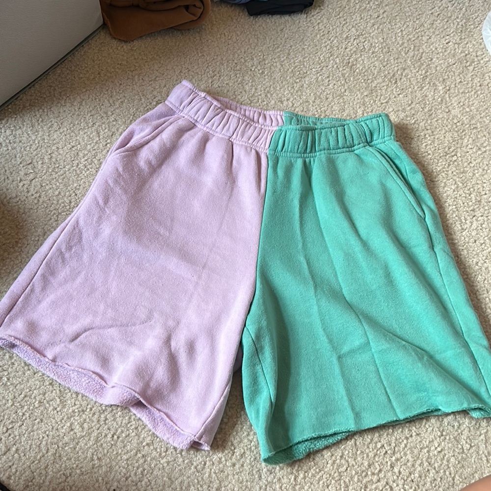 Two Toned Sweat Shorts